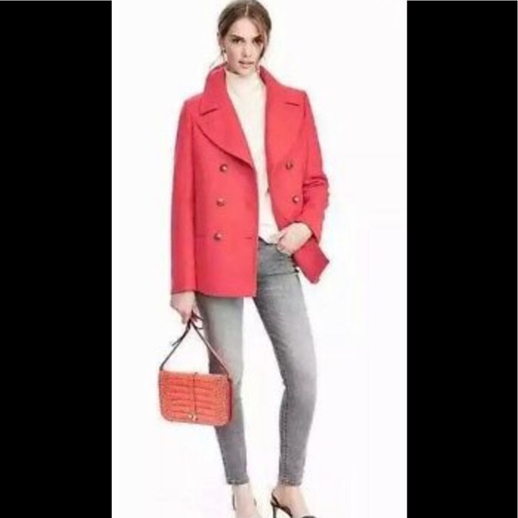 Banana Republic Jackets & Blazers - BANANA REPUBLIC MELTON ITALIAN WOOL PEACOAT COAT S